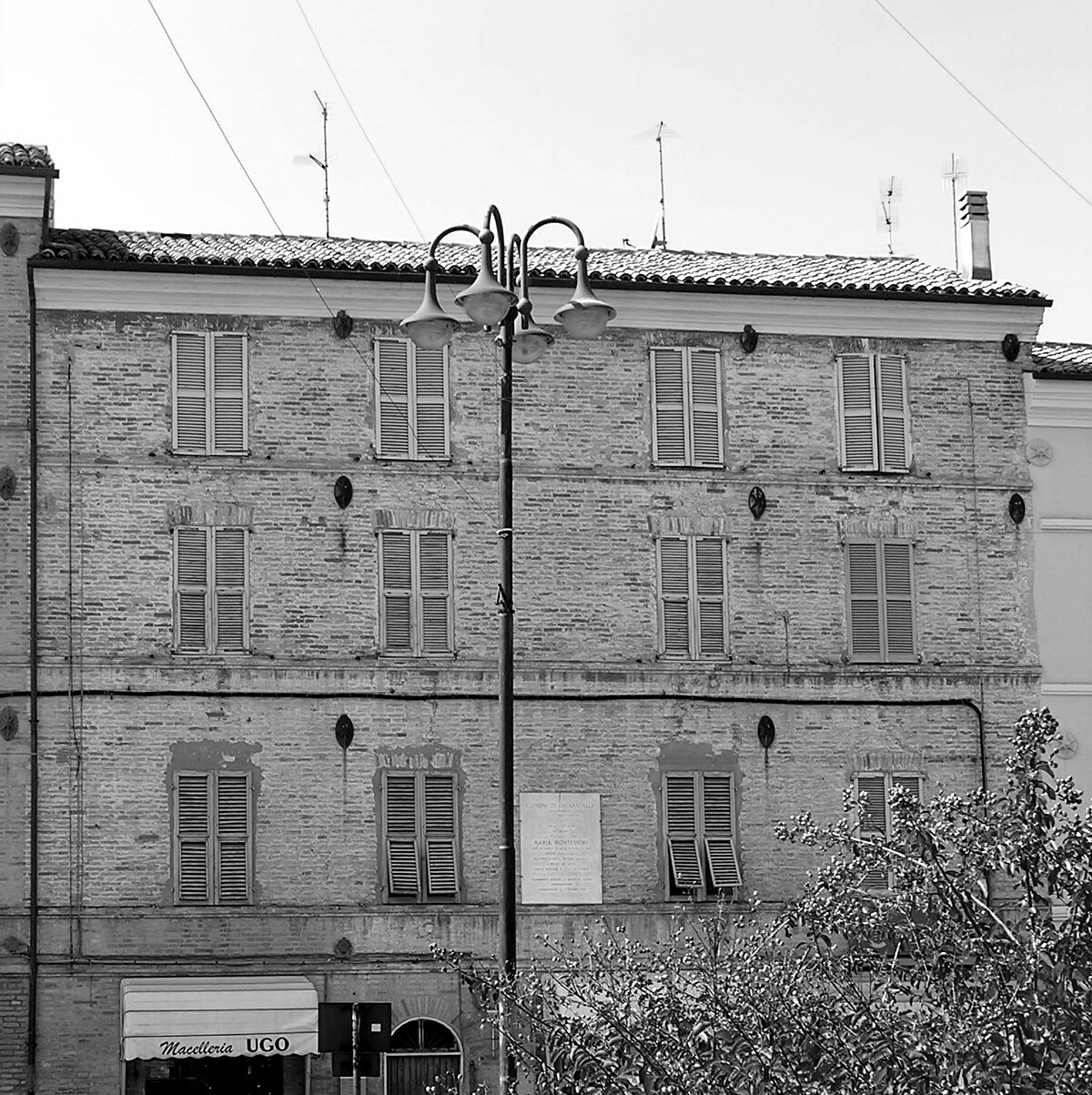 The house in Chiaravalle, in the Italian province of Ancona, where Maria Montessori was born in 1870.