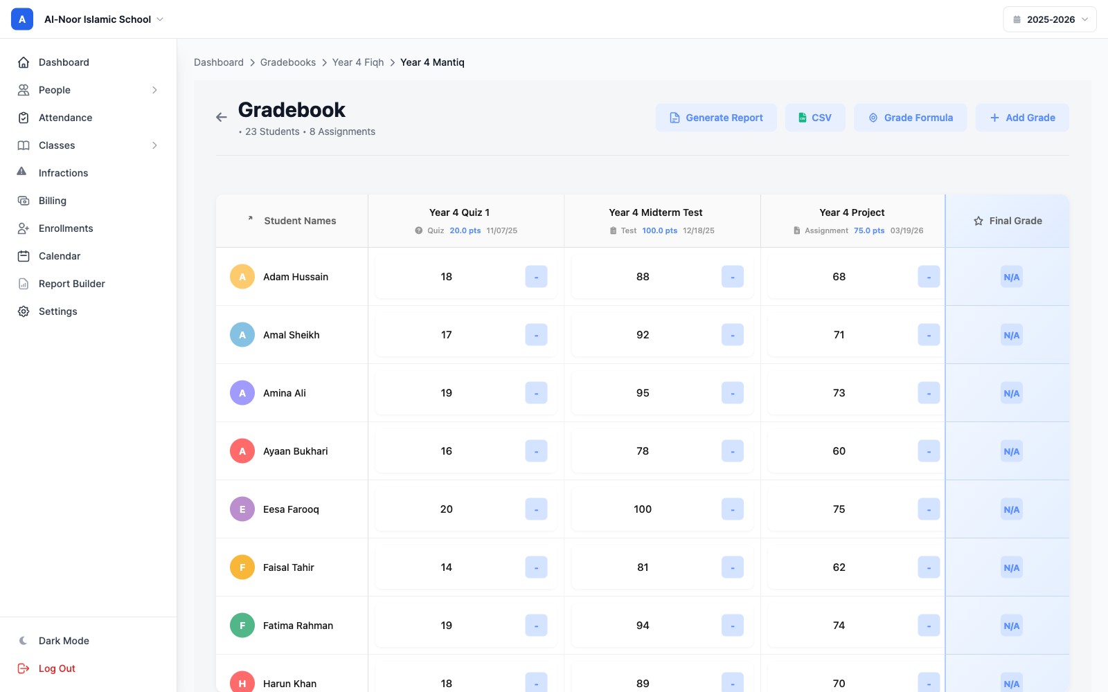 Gradebook